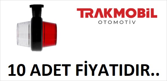 AYNA ALTI KÜPE LAMBA LEDLİ (10 ADET) Kırmızı - Beyaz