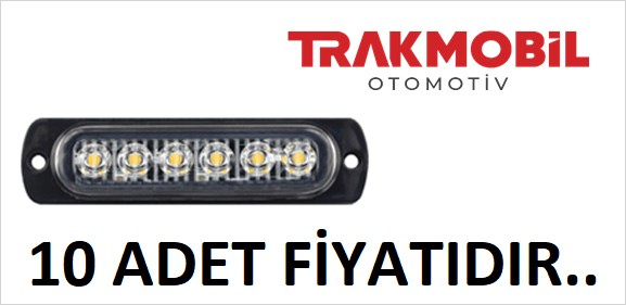 ÇAKAR LAMBA 6 LEDLİ MERCEKLİ CAM (10 ADET) Beyaz