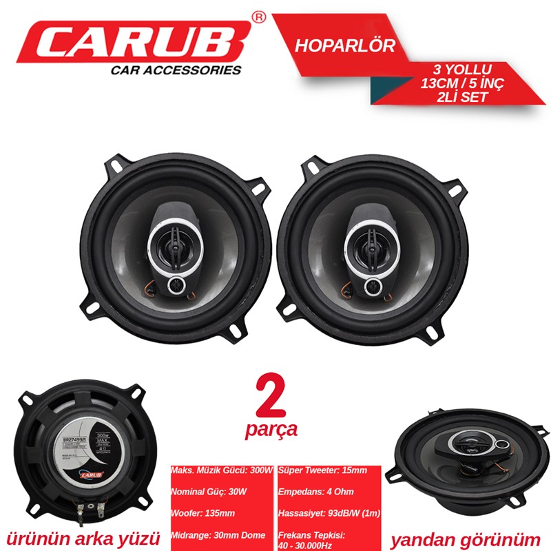 CARUB HOPARLÖR 13CM 5 İNCH KAPAKSIZ