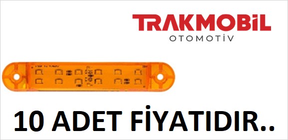 ÇİFT SIRA PARMAK LAMBA 12 LEDLİ (10 ADET) Sarı