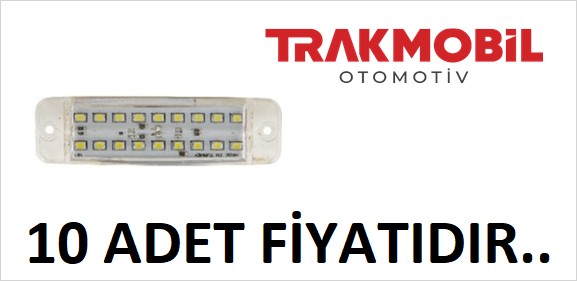 ÇİFT SIRA PARMAK LAMBA 18 LEDLİ (10 ADET) Beyaz