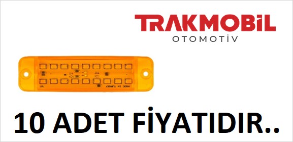 ÇİFT SIRA PARMAK LAMBA 18 LEDLİ (10 ADET) Sarı