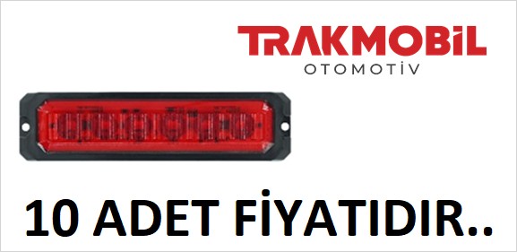 DEKOR LAMBA 6 LEDLİ MERCEKLİ (10 ADET) Kırmızı