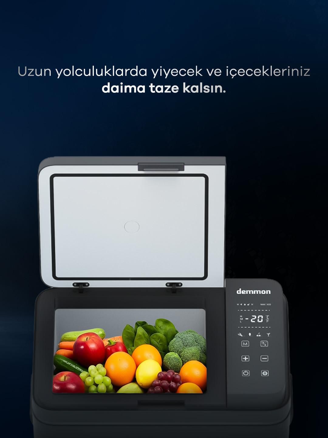 DEMMON ARAÇ İÇİ BUZDOLABI 20 LT 12/24/ 220 ADAPTÖRLÜ