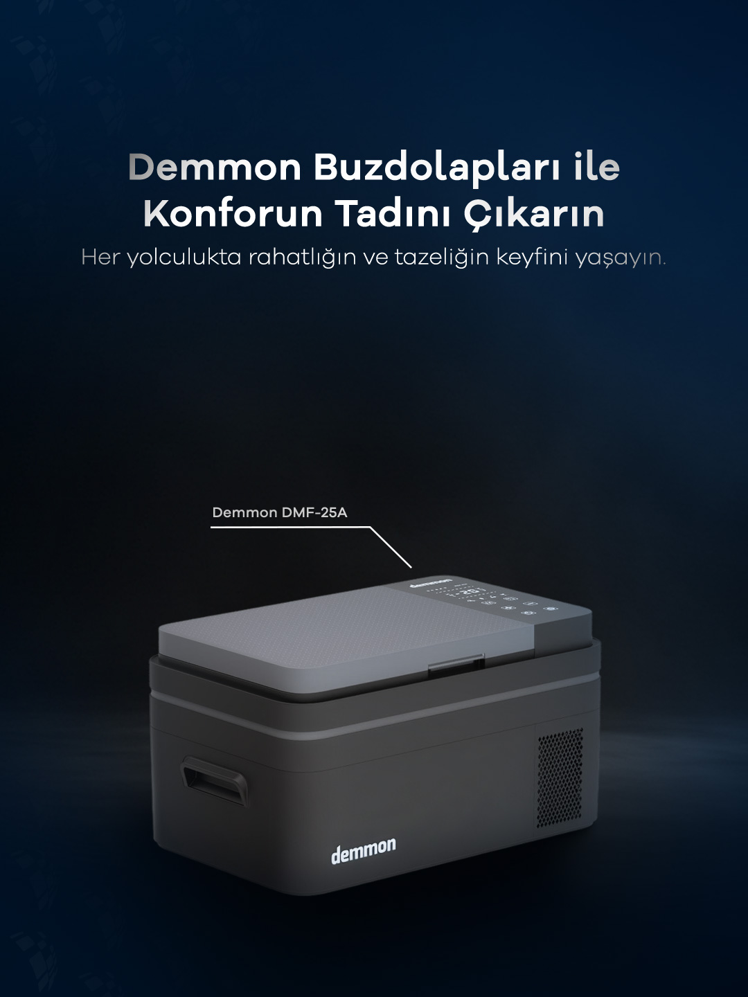 DEMMON ARAÇ İÇİ BUZDOLABI 25 LT 12/24/ 220 ADAPTÖRLÜ