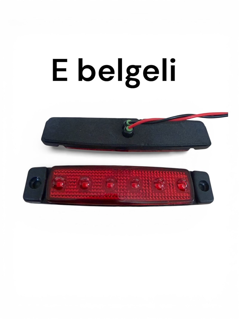 DEMMON  PARMAK LAMBA 6 LEDLİ SANEL TİP (E BELGELİ)  KIRMIZI