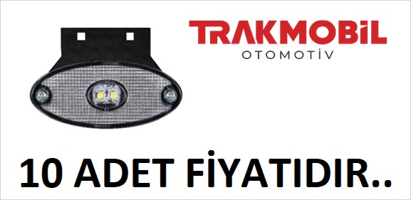 DORSE İŞARET LAMBA 2 LEDLİ BRAKETLİ (10 ADET) Beyaz