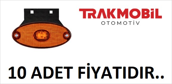 DORSE İŞARET LAMBA 2 LEDLİ BRAKETLİ (10 ADET) Sarı