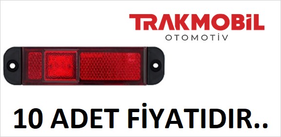 DORSE İŞARET LAMBA 4 LEDLİ (KRONE) (10 ADET) Kırmızı