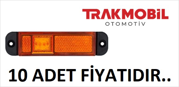 DORSE İŞARET LAMBA 4 LEDLİ (KRONE) (10 ADET) Sarı