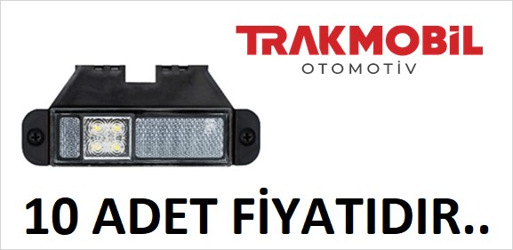 DORSE İŞARET LAMBA 4 LEDLİ BRAKETLİ (KRONE) (10 ADET) Beyaz