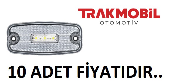 EURO YAN İŞARET LAMBA 3 LEDLİ (10 ADET) Beyaz