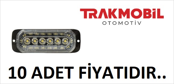 GENİŞ ÇAKAR LAMBA 24 LEDLİ (10 ADET) Beyaz