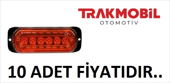 GENİŞ ÇAKAR LAMBA 24 LEDLİ (10 ADET) Sarı