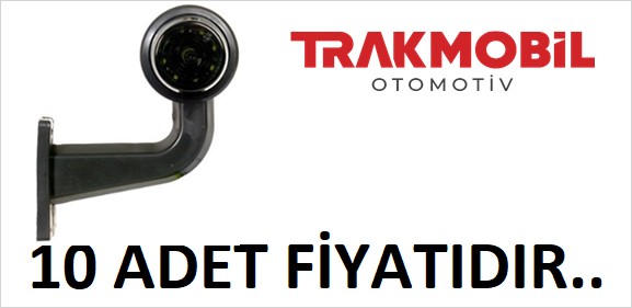 GENİŞ MAKSİ EĞRİ LAMBA LEDLİ 16CM FÜME CAM  (10 ADET) Sarı - Kırmızı