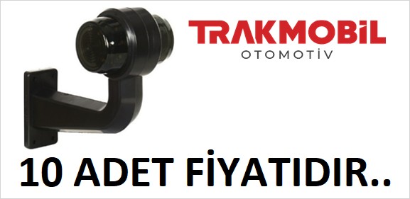 GENİŞ MAKSİ EĞRİ LAMBA LEDLİ UZUN 20CM FÜME CAM (10 ADET) Kırmızı - Beyaz