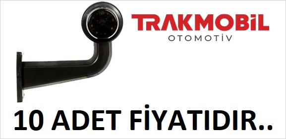 GENİŞ MAKSİ EĞRİ LAMBA LEDLİ UZUN 20CM FÜME CAM (10 ADET) Sarı - Kırmızı