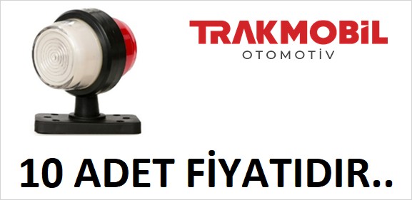 GENİŞ MAKSİ TAKOZ LAMBA DÖNER TABANLI NEON (10 ADET) Kırmızı - Beyaz