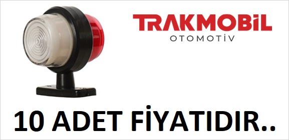 GENİŞ MAKSİ TAKOZ LAMBA NEON (10 ADET) Kırmızı - Beyaz