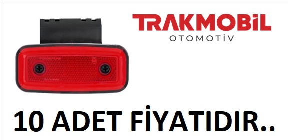 GENİŞ NEON LAMBA BRAKETLİ (10 ADET) Kırmızı