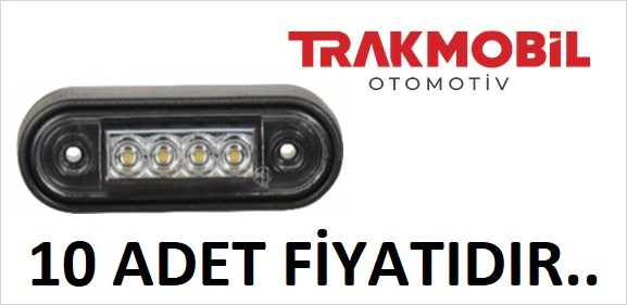 KROM BAR LAMBA 4 LEDLİ LASTİKLİ (10 ADET) Beyaz