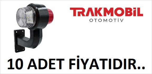 MAKSİ EĞRİ LAMBA LEDLİ 16CM (10 ADET) Kırmızı - Beyaz