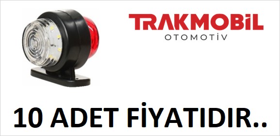 MİNİ DÜZ LAMBA 18 LEDLİ (10 ADET) Kırmızı - Beyaz