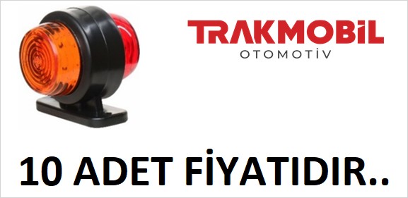 MİNİ DÜZ LAMBA 18 LEDLİ (10 ADET) Sarı - Kırmızı