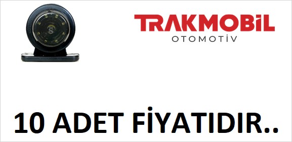 MİNİ DÜZ LAMBA 18 LEDLİ FÜME CAM (10 ADET) Kırmızı - Beyaz