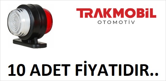 MİNİ DÜZ LAMBA NEON (10 ADET) Kırmızı - Beyaz