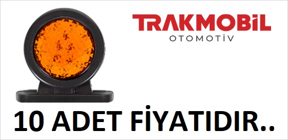 MİNİ DÜZ LAMBA PETEKLİ CAM 18 LEDLİ (10 ADET) Sarı - Kırmızı