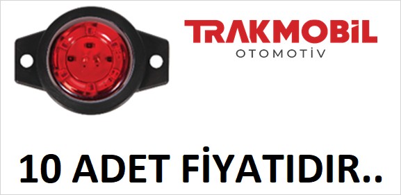 MİNİ İŞARET LAMBA 6 LEDLİ (10 ADET) Kırmızı