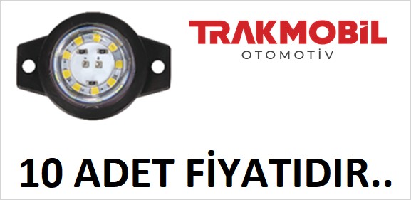 MİNİ İŞARET LAMBA 9 LEDLİ (10 ADET) Beyaz