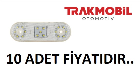 OVAL LAMBA 17 LEDLİ (10 ADET) Beyaz