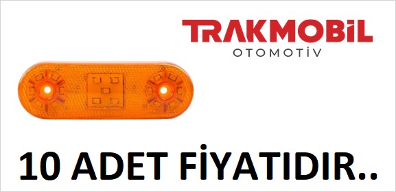 OVAL LAMBA 17 LEDLİ (10 ADET) Sarı