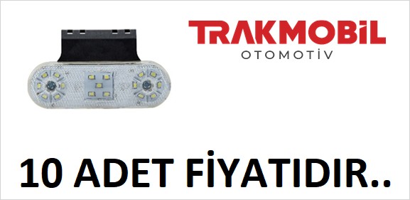 OVAL LAMBA 17 LEDLİ BRAKETLİ (10 ADET) Beyaz