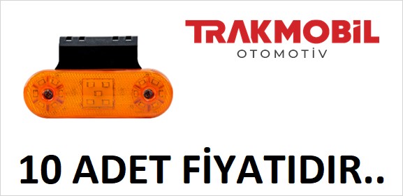 OVAL LAMBA 17 LEDLİ BRAKETLİ (10 ADET) Sarı