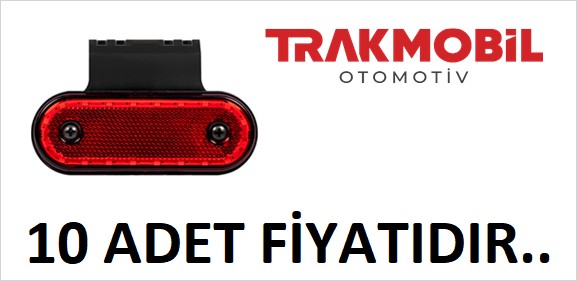 OVAL LAMBA 20 LEDLİ BRAKETLİ (10 ADET) Kırmızı