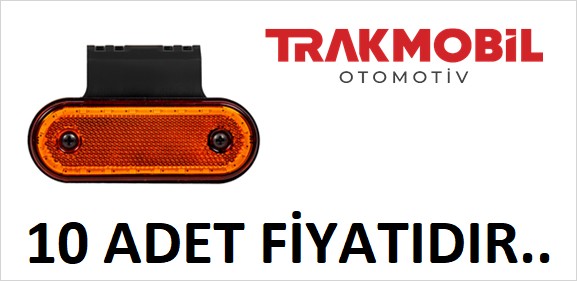 OVAL LAMBA 20 LEDLİ BRAKETLİ (10 ADET) Sarı