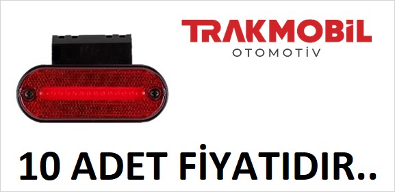 OVAL LAMBA NEON BRAKETLİ (10 ADET) Kırmızı