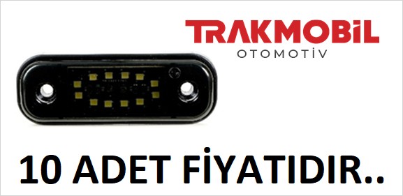 OVAL PARMAK LAMBA 12 LEDLİ FÜME CAM (10 ADET) Beyaz