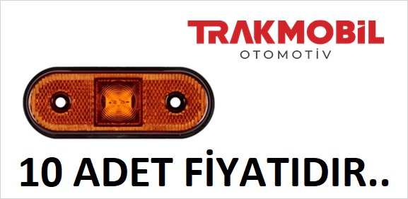 OVAL YAN İŞARET LAMBA 4 LEDLİ (10 ADET) Sarı