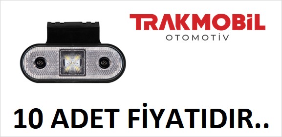 OVAL YAN İŞARET LAMBA 4 LEDLİ BRAKETLİ (10 ADET) Beyaz