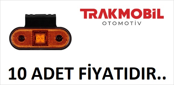 OVAL YAN İŞARET LAMBA 4 LEDLİ BRAKETLİ (10 ADET) Sarı