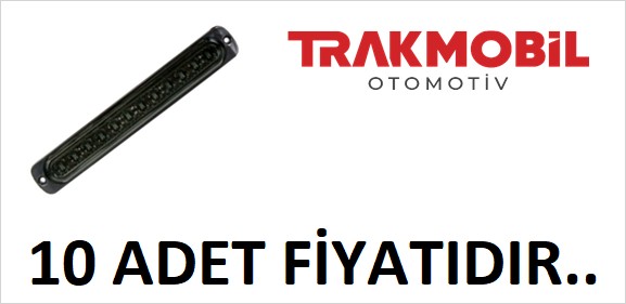 PARMAK LAMBA 12 LEDLİ MERC. CAM UZUN FÜME (10 ADET) Kırmızı