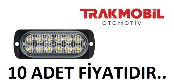 PARMAK LAMBA 12 LEDLİ MERCEKLİ CAM (10 ADET) Beyaz
