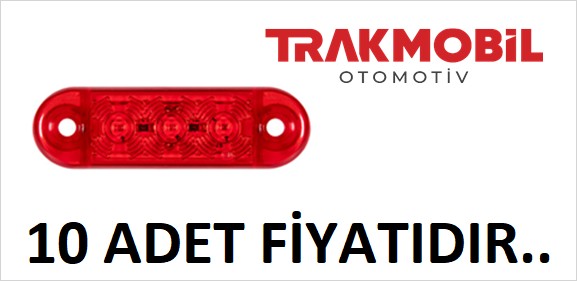 PARMAK LAMBA 3 LEDLİ (10 ADET) Kırmızı