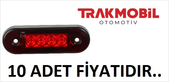 PARMAK LAMBA 4 LEDLİ (10 ADET) Kırmızı