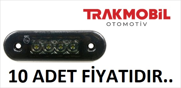 PARMAK LAMBA 4 LEDLİ FÜME CAM (10 ADET) Beyaz