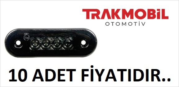 PARMAK LAMBA 4 LEDLİ FÜME CAM (10 ADET) Kırmızı